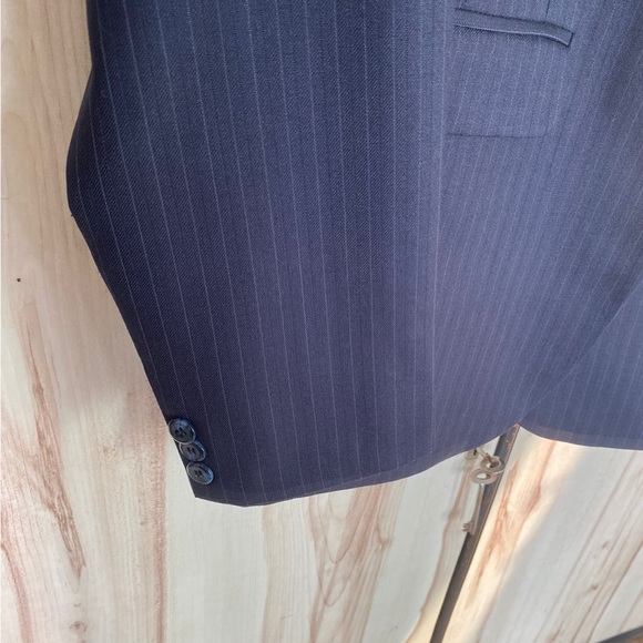 Designer wear blue 3 piece suit includes Jacket waistcoat & trousers. - Picture 6 of 8